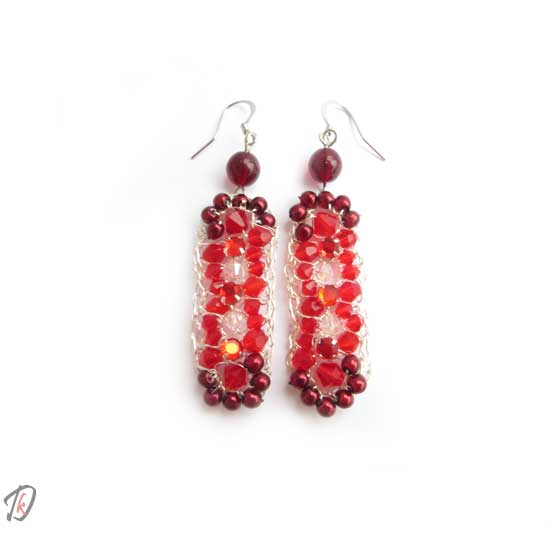 Shiny red uhani/earrings