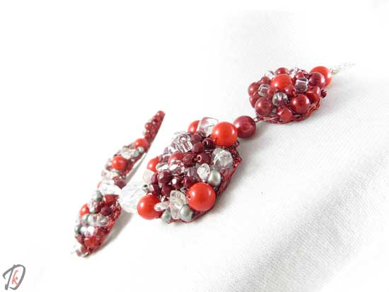 Red Rose necklace/ogrlica