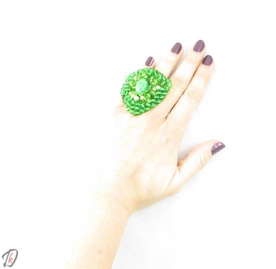 Green triangle prstan/ring