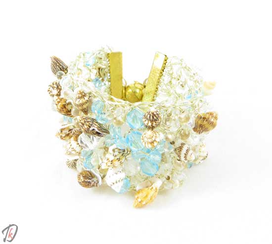 Turquoise seashell zapestnica/bracelet