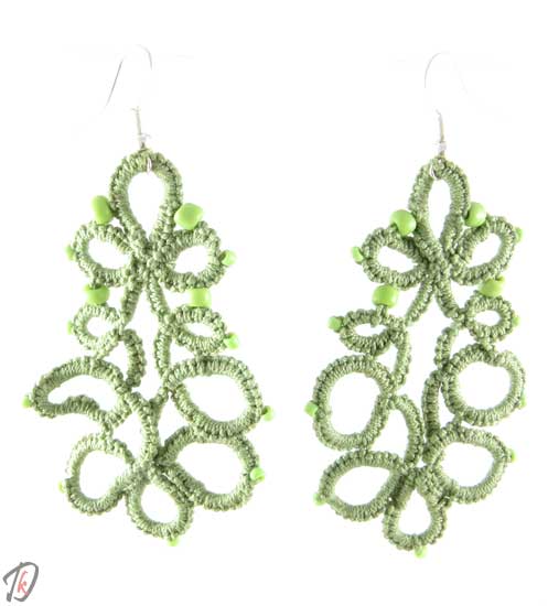 Lace Mint green uhani/earrings