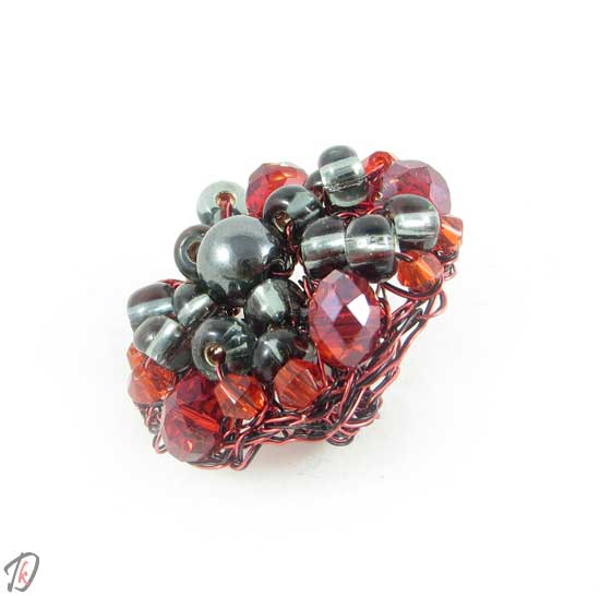 Red crystal ring/prstan